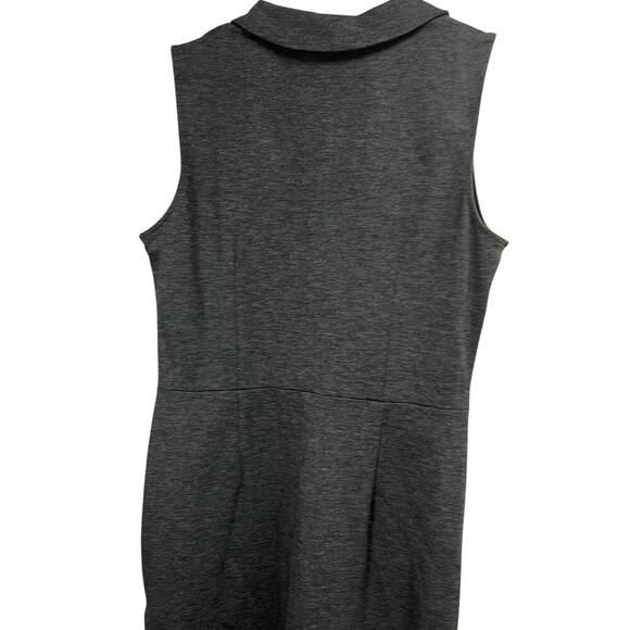 Brooks Brothers Women's Sleeveless Dark Gray Collared Buttoned Shirt Dress - Picture 9 of 10